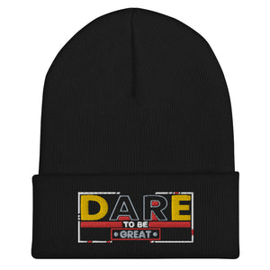DARE TO BE GREAT Cuffed Beanie